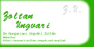 zoltan ungvari business card