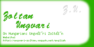 zoltan ungvari business card